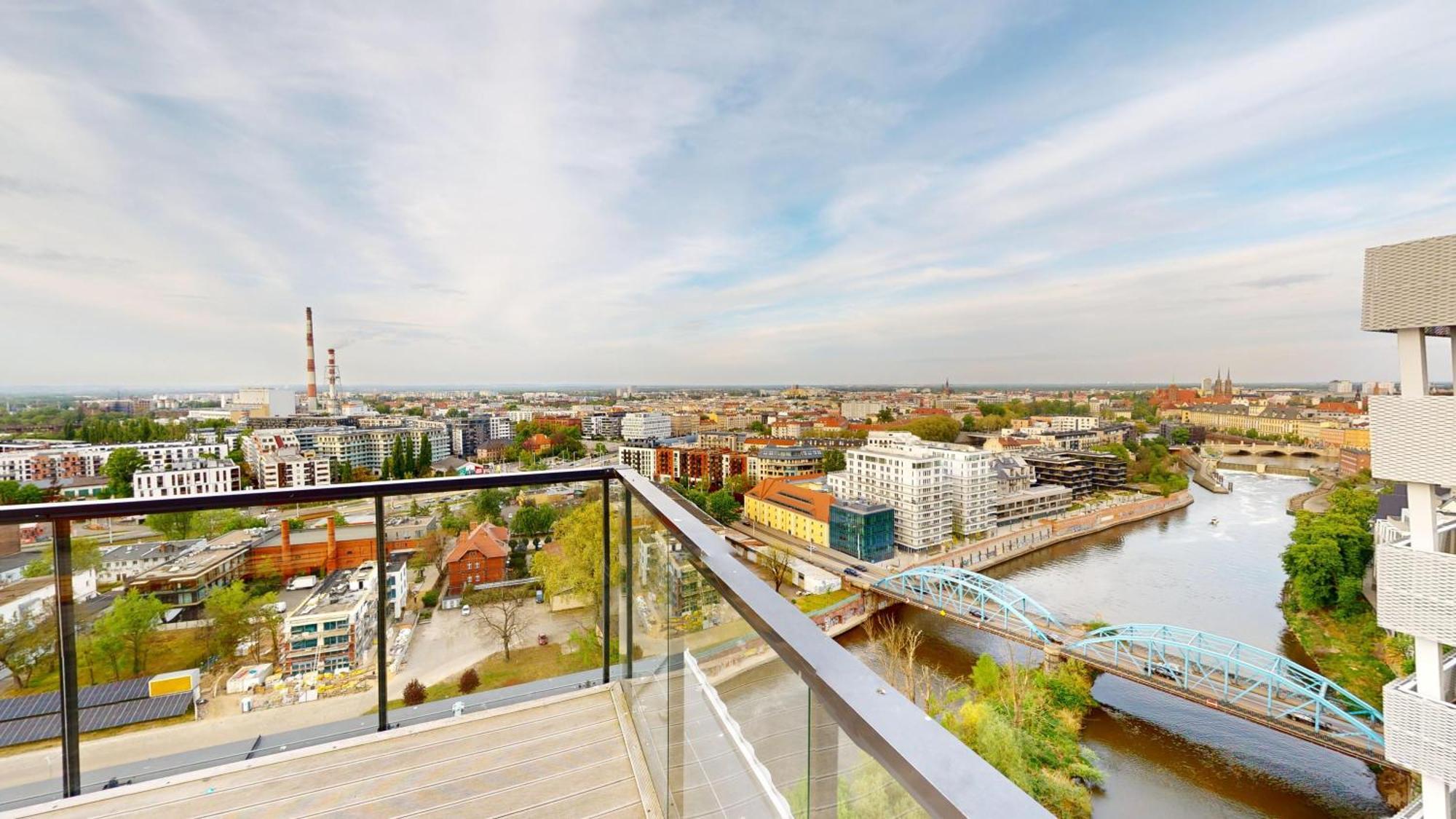 Family House By The River Odra -Panoramic Terrace - 3Room Apartment With 2 Separate Bedrooms And 2 Balconies By Wroapart-Pl- Perfect For Family & Business Stays Wroclaw Exterior photo